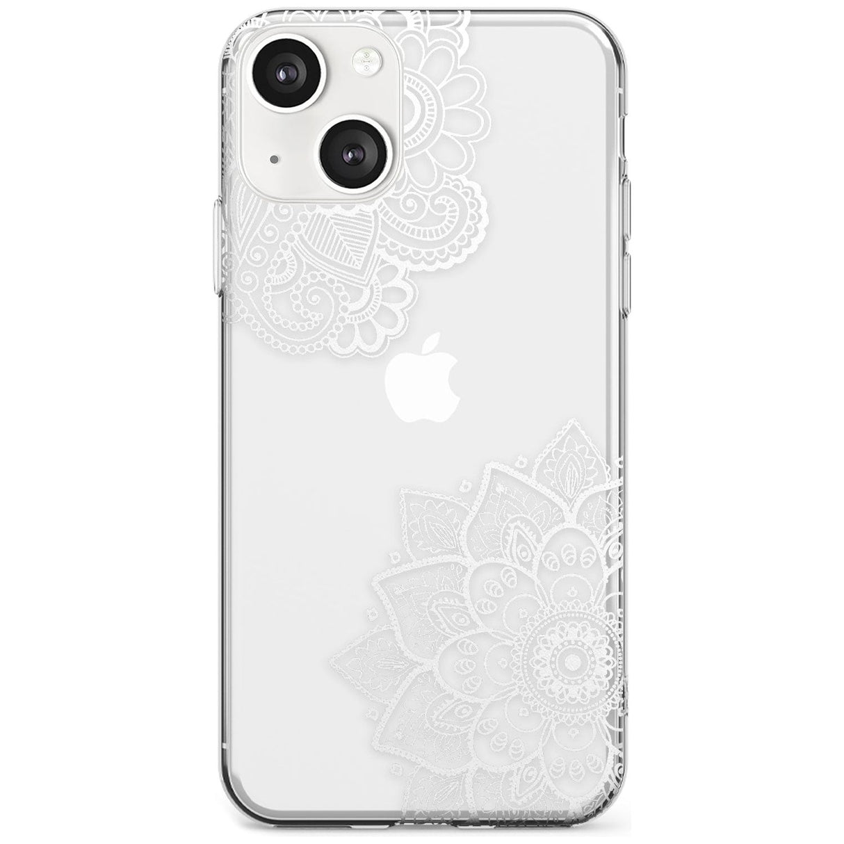 White Henna Florals Slim Phone Case for iPhone 13 & 13 Mini