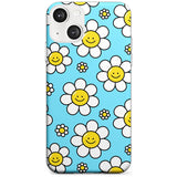 Daisy Faces Kawaii Pattern Phone Case iPhone 13 / Clear Case,iPhone 13 Mini / Clear Case,iPhone 14 / Clear Case,iPhone 14 Plus / Clear Case Blanc Space