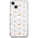 Colourful Crescent Moons Phone Case iPhone 13 / Clear Case,iPhone 13 Mini / Clear Case,iPhone 14 / Clear Case,iPhone 14 Plus / Clear Case Blanc Space