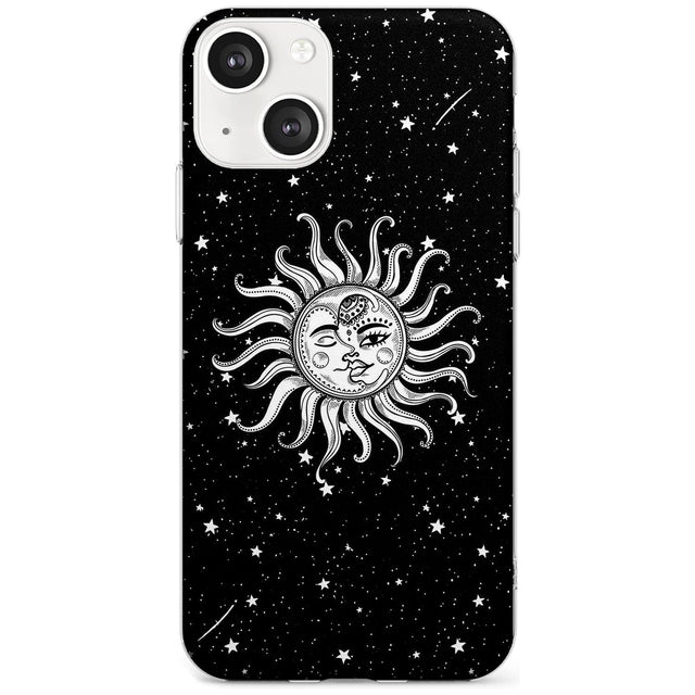 Mystic Sun Moon Phone Case iPhone 13 Mini / Clear Case,iPhone 13 / Clear Case,iPhone 14 Plus / Clear Case,iPhone 14 / Clear Case Blanc Space