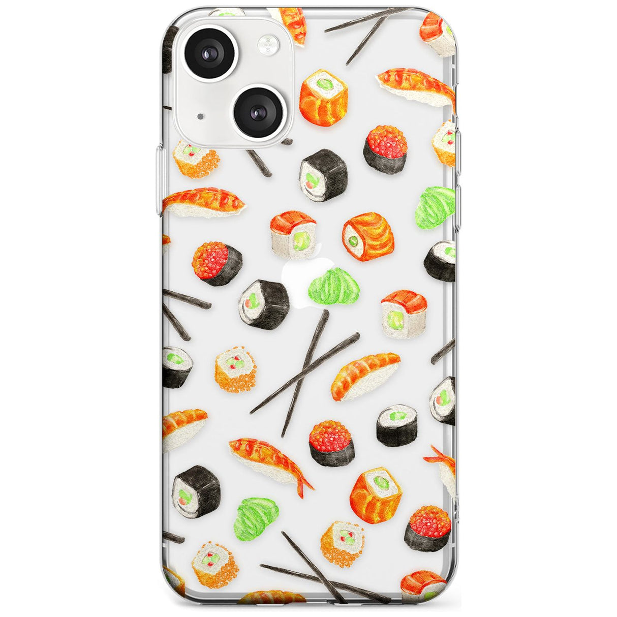 Sushi & Chopsticks Watercolour Pattern