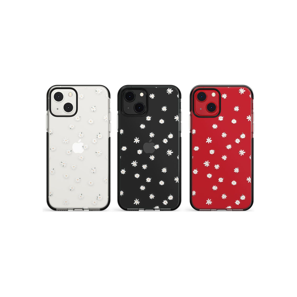 White Stars on Clear Phone Case for iPhone 13 Mini