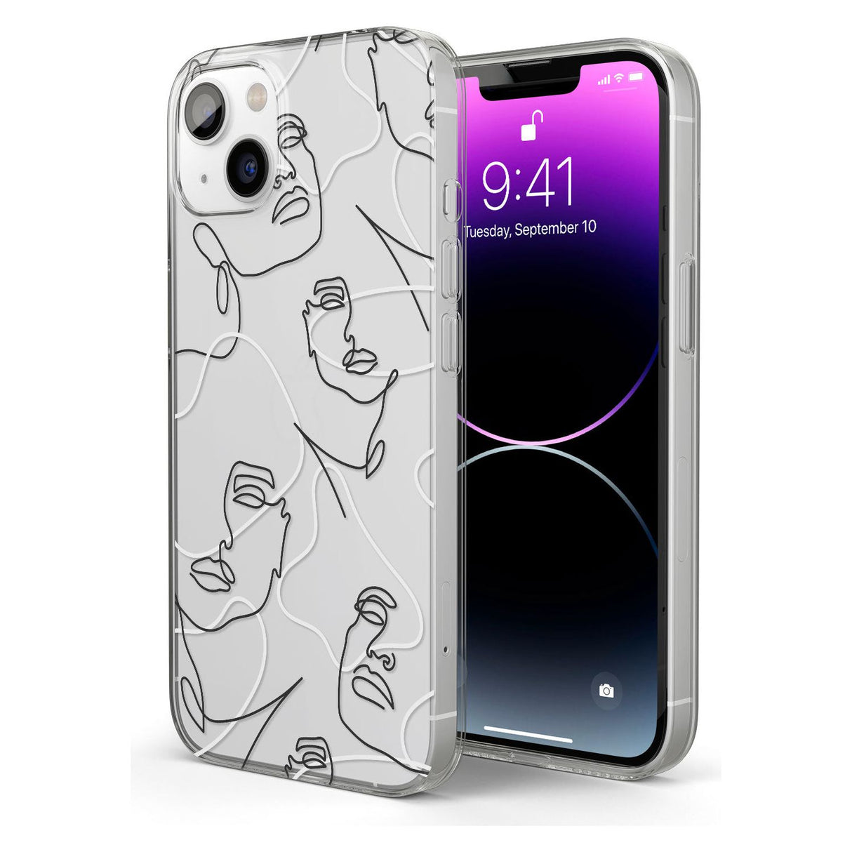 Personalised Abstract Faces Phone Case for iPhone 13 Mini