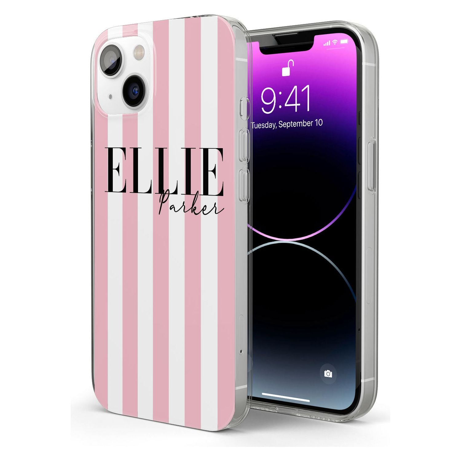 White Stars on Clear Phone Case for iPhone 13 Mini