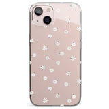 White Stars on Clear Phone Case for iPhone 13 Mini