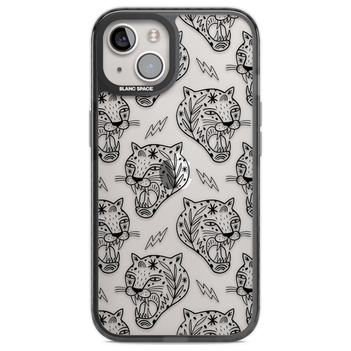 Black Tiger Roar Pattern Phone Case iPhone 13 / Black Impact Case,iPhone 12 Pro / Black Impact Case,iPhone 12 / Black Impact Case,iPhone 14 / Black Impact Case,iPhone 15 Plus / Black Impact Case,iPhone 15 / Black Impact Case Blanc Space