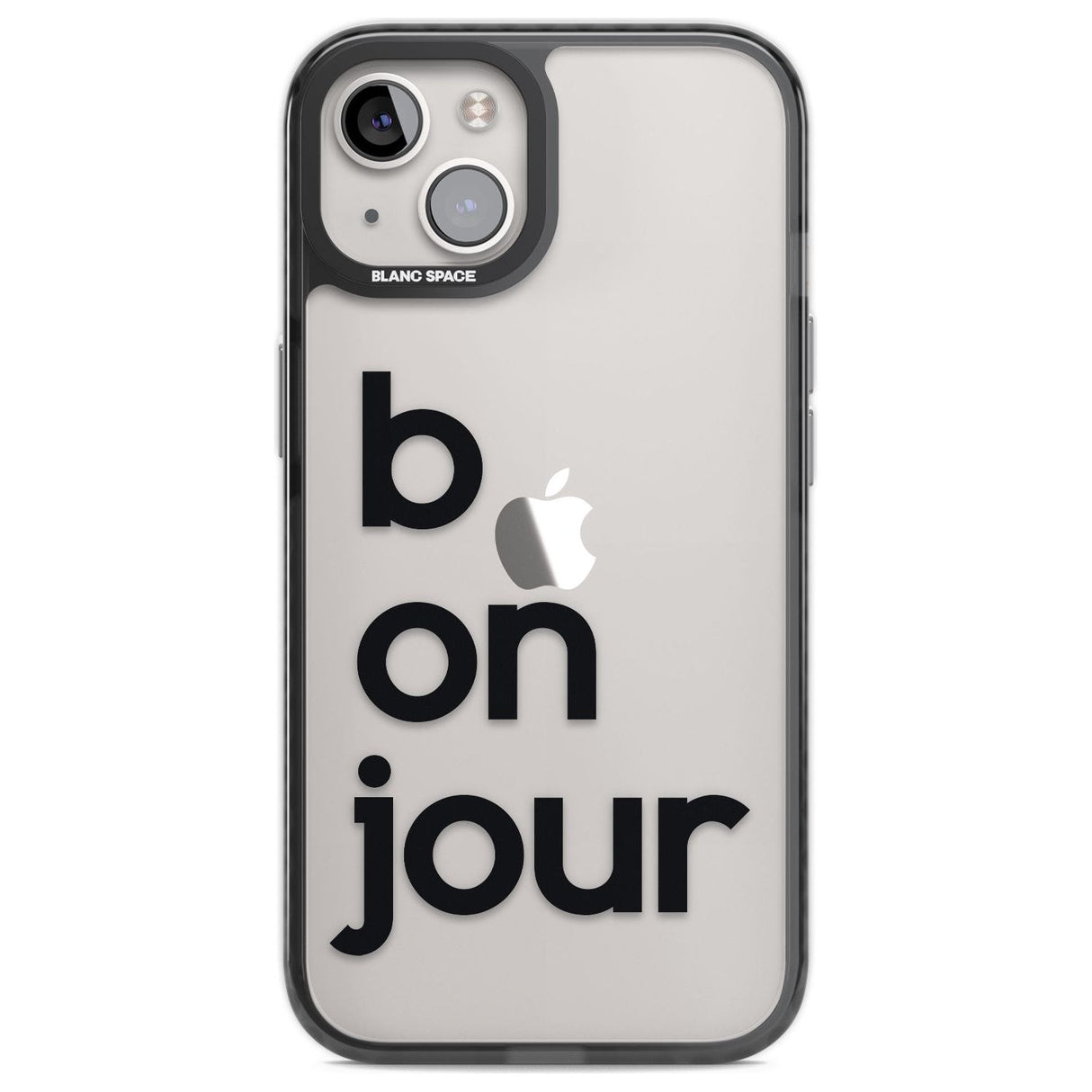 Bonjour Phone Case iPhone 12 / Black Impact Case,iPhone 13 / Black Impact Case,iPhone 12 Pro / Black Impact Case,iPhone 14 / Black Impact Case,iPhone 15 Plus / Black Impact Case,iPhone 15 / Black Impact Case Blanc Space