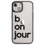 Bonjour Phone Case iPhone 12 / Black Impact Case,iPhone 13 / Black Impact Case,iPhone 12 Pro / Black Impact Case,iPhone 14 / Black Impact Case,iPhone 15 Plus / Black Impact Case,iPhone 15 / Black Impact Case Blanc Space