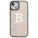 Personalised Subtle Monogram Abstract Floral Custom Phone Case iPhone 12 / Black Impact Case,iPhone 13 / Black Impact Case,iPhone 12 Pro / Black Impact Case,iPhone 14 / Black Impact Case,iPhone 15 Plus / Black Impact Case,iPhone 15 / Black Impact Case Blanc Space