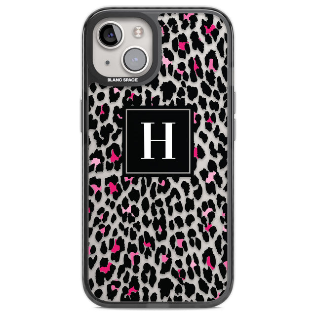 Personalised Pink Monogram Leopard Spots Custom Phone Case iPhone 12 / Black Impact Case,iPhone 13 / Black Impact Case,iPhone 12 Pro / Black Impact Case,iPhone 14 / Black Impact Case,iPhone 15 Plus / Black Impact Case,iPhone 15 / Black Impact Case Blanc Space