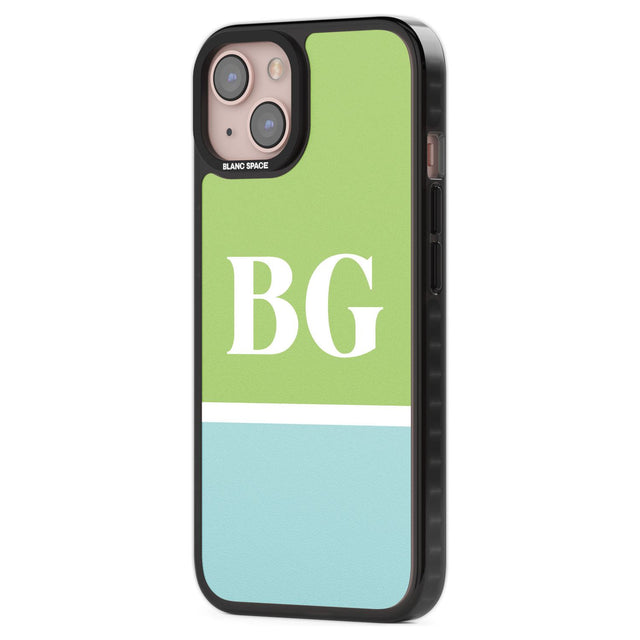 Personalised Colourblock: Green & Turquoise Custom Phone Case iPhone 15 Pro Max / Black Impact Case,iPhone 15 Plus / Black Impact Case,iPhone 15 Pro / Black Impact Case,iPhone 15 / Black Impact Case,iPhone 15 Pro Max / Impact Case,iPhone 15 Plus / Impact Case,iPhone 15 Pro / Impact Case,iPhone 15 / Impact Case,iPhone 15 Pro Max / Magsafe Black Impact Case,iPhone 15 Plus / Magsafe Black Impact Case,iPhone 15 Pro / Magsafe Black Impact Case,iPhone 15 / Magsafe Black Impact Case,iPhone 14 Pro Max / Black Impac