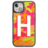 Personalised Bright Neon Camo Solid Monogram Custom Phone Case iPhone 12 / Black Impact Case,iPhone 13 / Black Impact Case,iPhone 12 Pro / Black Impact Case,iPhone 14 / Black Impact Case,iPhone 15 / Black Impact Case,iPhone 15 Plus / Black Impact Case Blanc Space