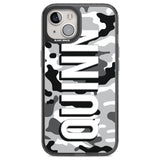 Personalised Greyscale Camo Custom Phone Case iPhone 12 / Black Impact Case,iPhone 13 / Black Impact Case,iPhone 12 Pro / Black Impact Case,iPhone 14 / Black Impact Case,iPhone 15 Plus / Black Impact Case,iPhone 15 / Black Impact Case Blanc Space