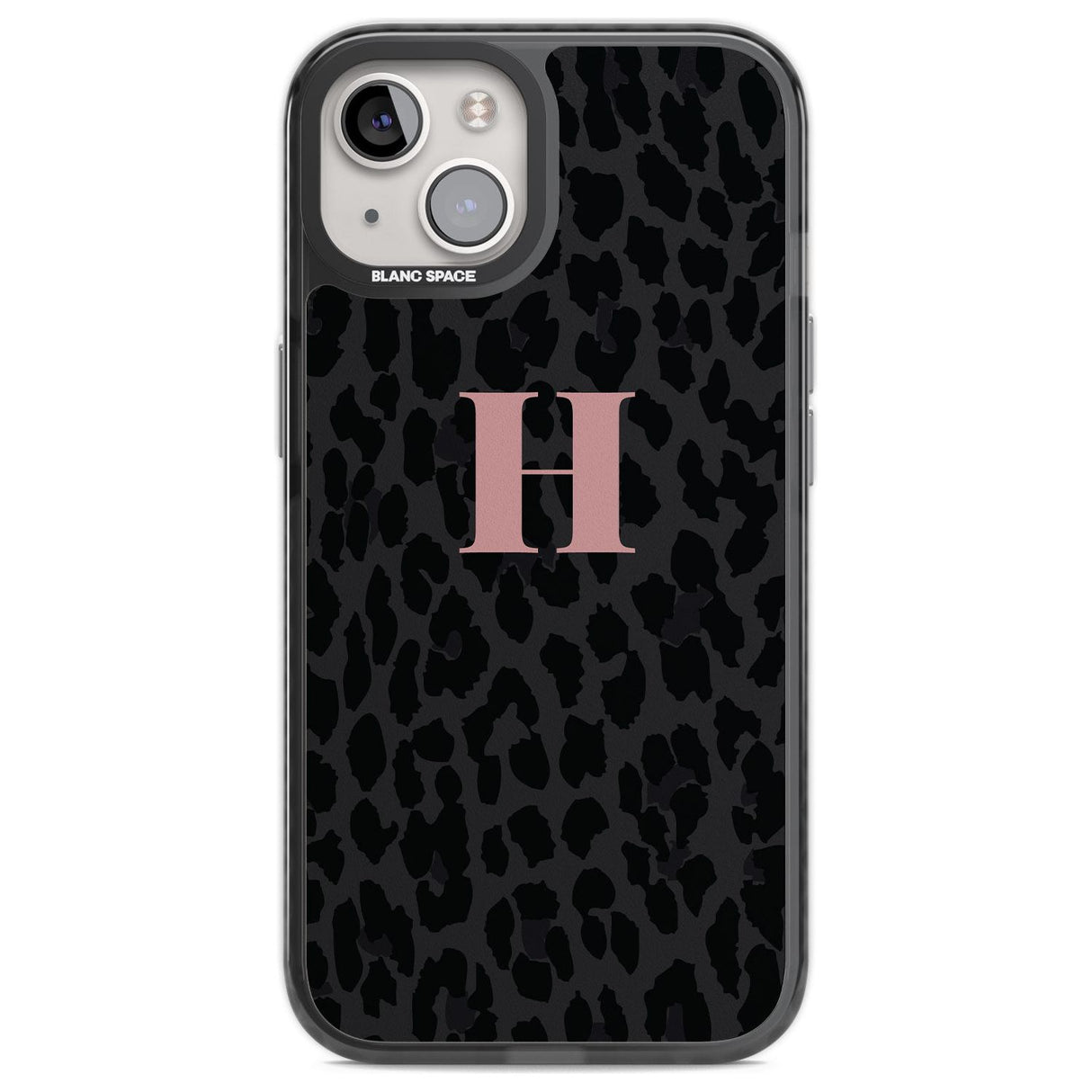 Personalised Small Pink Leopard Monogram Custom Phone Case iPhone 12 / Black Impact Case,iPhone 13 / Black Impact Case,iPhone 12 Pro / Black Impact Case,iPhone 14 / Black Impact Case,iPhone 15 Plus / Black Impact Case,iPhone 15 / Black Impact Case Blanc Space