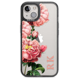 Personalised Clear Vintage Floral Pink Peonies Custom Phone Case iPhone 12 / Black Impact Case,iPhone 13 / Black Impact Case,iPhone 12 Pro / Black Impact Case,iPhone 14 / Black Impact Case,iPhone 15 Plus / Black Impact Case,iPhone 15 / Black Impact Case Blanc Space