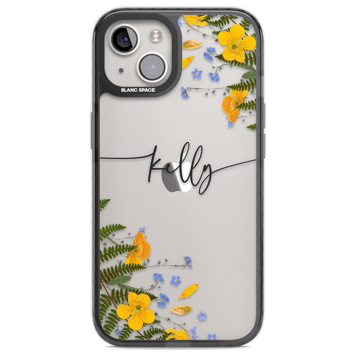 Personalised Ferns & Wildflowers Custom Phone Case iPhone 12 / Black Impact Case,iPhone 13 / Black Impact Case,iPhone 12 Pro / Black Impact Case,iPhone 14 / Black Impact Case,iPhone 15 Plus / Black Impact Case,iPhone 15 / Black Impact Case Blanc Space