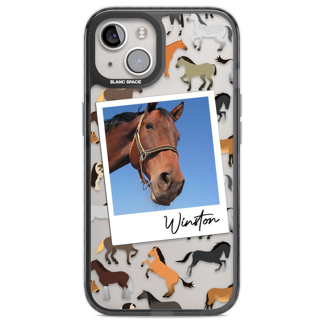 Personalised Horse Polaroid Custom Phone Case iPhone 13 / Black Impact Case,iPhone 12 Pro / Black Impact Case,iPhone 12 / Black Impact Case,iPhone 14 / Black Impact Case,iPhone 15 Plus / Black Impact Case,iPhone 15 / Black Impact Case Blanc Space