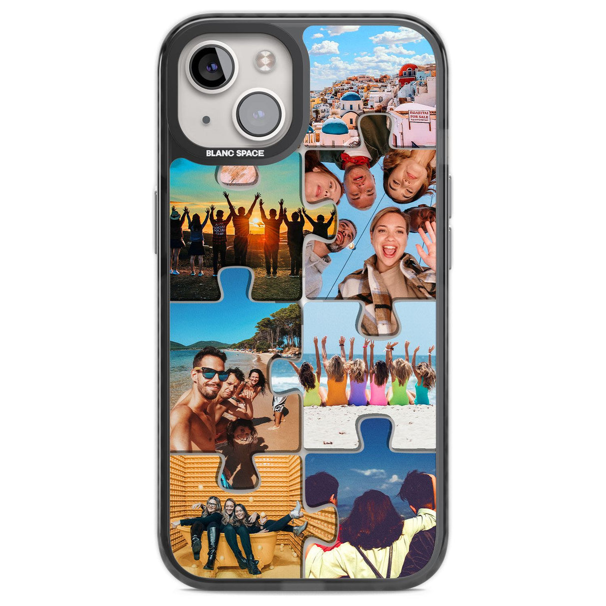 Personalised Jigsaw Photo Grid Custom Phone Case iPhone 13 / Black Impact Case,iPhone 12 Pro / Black Impact Case,iPhone 12 / Black Impact Case,iPhone 14 / Black Impact Case,iPhone 15 Plus / Black Impact Case,iPhone 15 / Black Impact Case Blanc Space