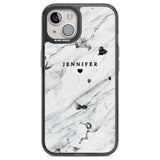 Personalised Black & White Marble Texture Custom Phone Case iPhone 12 / Black Impact Case,iPhone 13 / Black Impact Case,iPhone 12 Pro / Black Impact Case,iPhone 14 / Black Impact Case,iPhone 15 Plus / Black Impact Case,iPhone 15 / Black Impact Case Blanc Space