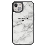 Personalised Classic Grey Marble Custom Phone Case iPhone 12 / Black Impact Case,iPhone 13 / Black Impact Case,iPhone 12 Pro / Black Impact Case,iPhone 14 / Black Impact Case,iPhone 15 Plus / Black Impact Case,iPhone 15 / Black Impact Case Blanc Space