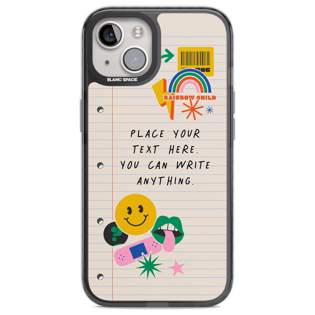 Personalised Nostalgia Sticker Mix #1 Custom Phone Case iPhone 12 / Black Impact Case,iPhone 13 / Black Impact Case,iPhone 12 Pro / Black Impact Case,iPhone 14 / Black Impact Case,iPhone 15 Plus / Black Impact Case,iPhone 15 / Black Impact Case Blanc Space