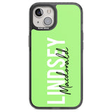 Personalised Bold Name: Lime Custom Phone Case iPhone 12 / Black Impact Case,iPhone 13 / Black Impact Case,iPhone 12 Pro / Black Impact Case,iPhone 14 / Black Impact Case,iPhone 15 Plus / Black Impact Case,iPhone 15 / Black Impact Case Blanc Space