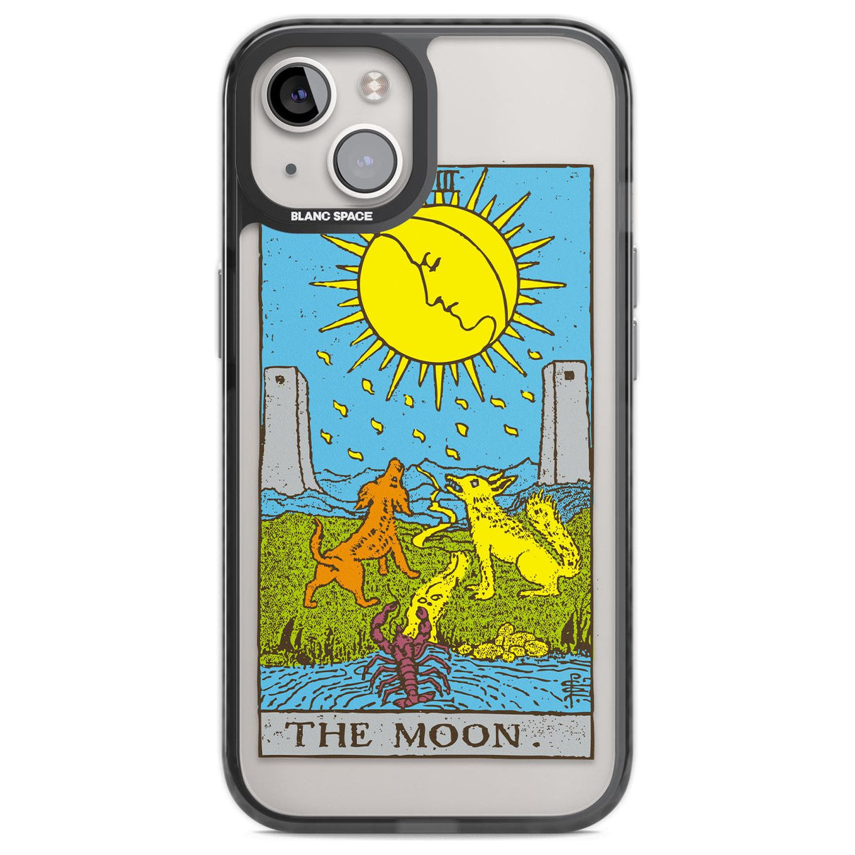 Personalised The Moon Tarot Card - Colour Custom Phone Case iPhone 12 / Black Impact Case,iPhone 13 / Black Impact Case,iPhone 12 Pro / Black Impact Case,iPhone 14 / Black Impact Case,iPhone 15 Plus / Black Impact Case,iPhone 15 / Black Impact Case Blanc Space