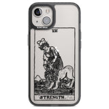 Personalised Strength Tarot Card - Transparent Custom Phone Case iPhone 12 / Black Impact Case,iPhone 13 / Black Impact Case,iPhone 12 Pro / Black Impact Case,iPhone 14 / Black Impact Case,iPhone 15 Plus / Black Impact Case,iPhone 15 / Black Impact Case Blanc Space