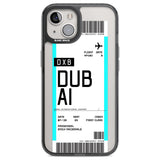 Personalised Dubai Boarding Pass Custom Phone Case iPhone 12 / Black Impact Case,iPhone 13 / Black Impact Case,iPhone 12 Pro / Black Impact Case,iPhone 14 / Black Impact Case,iPhone 15 Plus / Black Impact Case,iPhone 15 / Black Impact Case Blanc Space