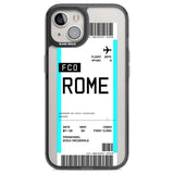 Personalised Rome Boarding Pass Custom Phone Case iPhone 12 / Black Impact Case,iPhone 13 / Black Impact Case,iPhone 12 Pro / Black Impact Case,iPhone 14 / Black Impact Case,iPhone 15 Plus / Black Impact Case,iPhone 15 / Black Impact Case Blanc Space