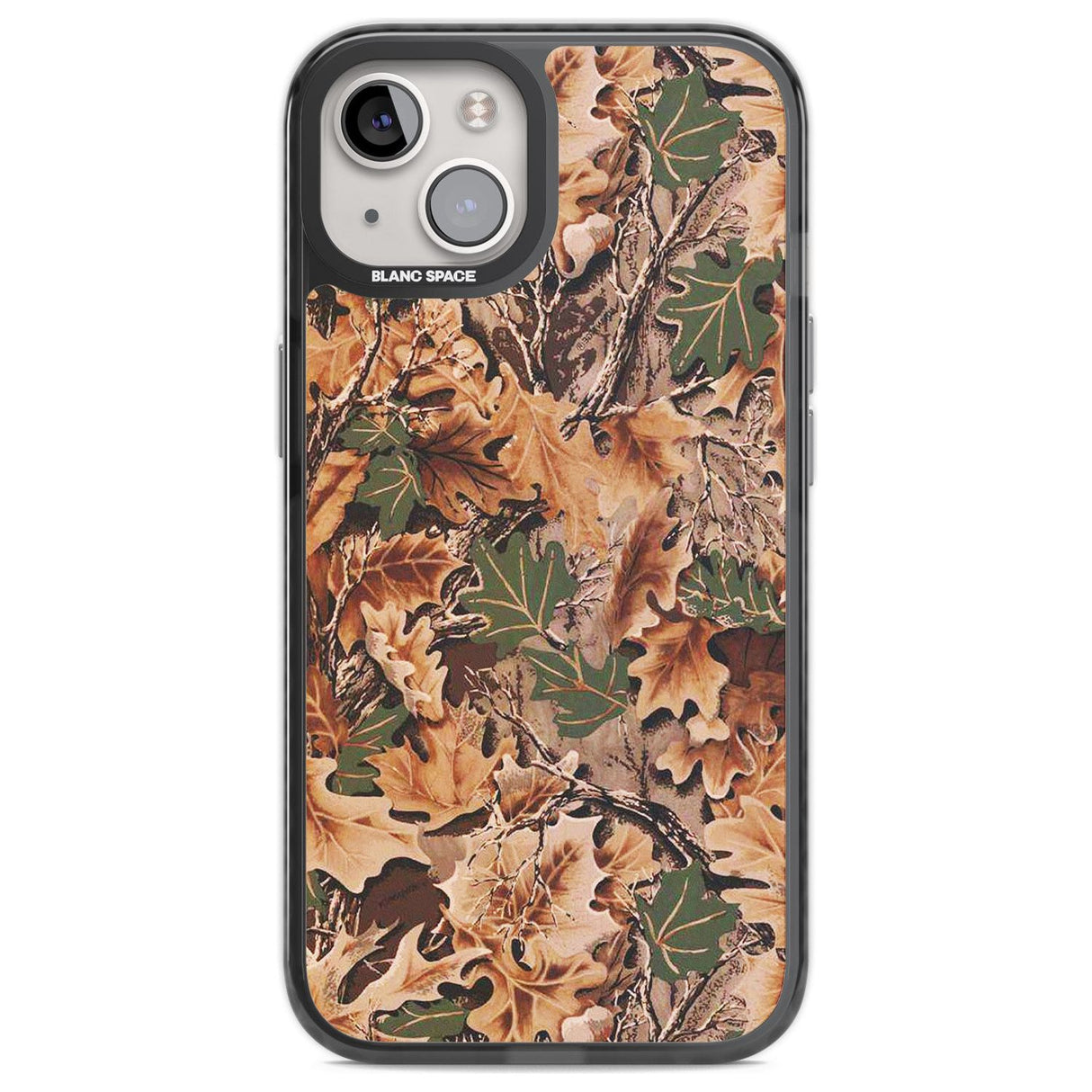 Leaves Camo Phone Case iPhone 13 / Black Impact Case,iPhone 12 Pro / Black Impact Case,iPhone 12 / Black Impact Case,iPhone 14 / Black Impact Case,iPhone 15 Plus / Black Impact Case,iPhone 15 / Black Impact Case Blanc Space