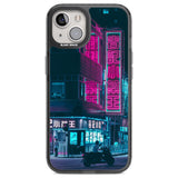 Motorcylist & Signs - Neon Cities Photographs Phone Case iPhone 12 / Black Impact Case,iPhone 13 / Black Impact Case,iPhone 12 Pro / Black Impact Case,iPhone 14 / Black Impact Case,iPhone 15 Plus / Black Impact Case,iPhone 15 / Black Impact Case Blanc Space