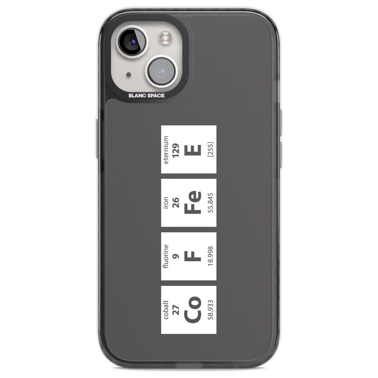 Coffee Element (Grey) Phone Case iPhone 12 / Black Impact Case,iPhone 13 / Black Impact Case,iPhone 12 Pro / Black Impact Case,iPhone 14 / Black Impact Case,iPhone 15 Plus / Black Impact Case,iPhone 15 / Black Impact Case Blanc Space