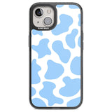 Blue and White Cow Print Phone Case iPhone 13 / Black Impact Case,iPhone 12 Pro / Black Impact Case,iPhone 12 / Black Impact Case,iPhone 14 / Black Impact Case,iPhone 15 Plus / Black Impact Case,iPhone 15 / Black Impact Case Blanc Space