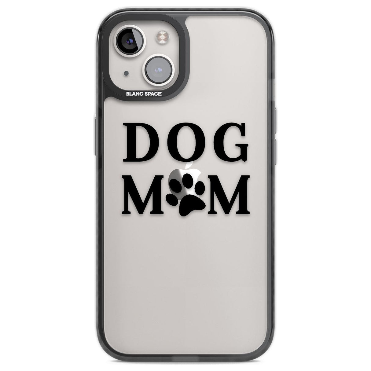 Dog Mom Paw Print Phone Case iPhone 12 / Black Impact Case,iPhone 13 / Black Impact Case,iPhone 12 Pro / Black Impact Case,iPhone 14 / Black Impact Case,iPhone 15 Plus / Black Impact Case,iPhone 15 / Black Impact Case Blanc Space