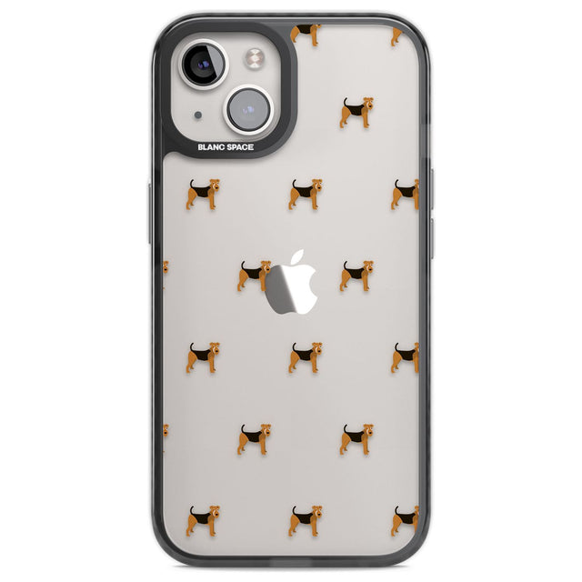 Airedale Terrier Dog Pattern Clear Phone Case iPhone 12 / Black Impact Case,iPhone 13 / Black Impact Case,iPhone 12 Pro / Black Impact Case,iPhone 14 / Black Impact Case,iPhone 15 Plus / Black Impact Case,iPhone 15 / Black Impact Case Blanc Space