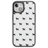 Black Labrador Dog Pattern Phone Case iPhone 12 / Black Impact Case,iPhone 13 / Black Impact Case,iPhone 12 Pro / Black Impact Case,iPhone 14 / Black Impact Case,iPhone 15 Plus / Black Impact Case,iPhone 15 / Black Impact Case Blanc Space