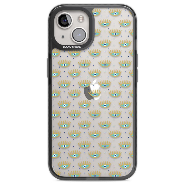 Crying Eyes (Clear) Psychedelic Eyes Pattern Phone Case iPhone 12 / Black Impact Case,iPhone 13 / Black Impact Case,iPhone 12 Pro / Black Impact Case,iPhone 14 / Black Impact Case,iPhone 15 Plus / Black Impact Case,iPhone 15 / Black Impact Case Blanc Space