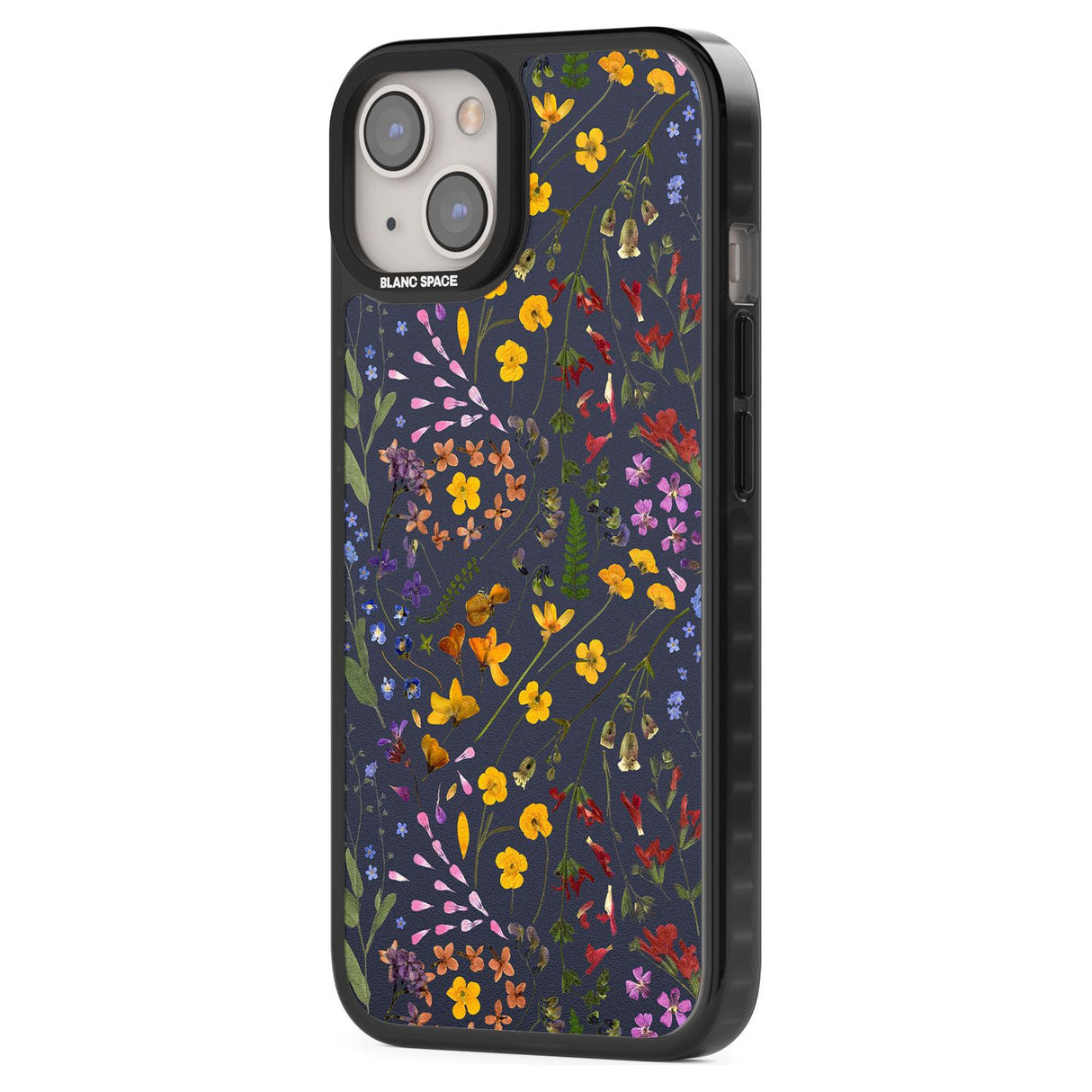 Wildflower & Leaves Cluster Design - Navy