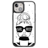 Girl Boss Phone Case iPhone 13 / Black Impact Case,iPhone 12 Pro / Black Impact Case,iPhone 12 / Black Impact Case,iPhone 14 / Black Impact Case,iPhone 15 Plus / Black Impact Case,iPhone 15 / Black Impact Case Blanc Space