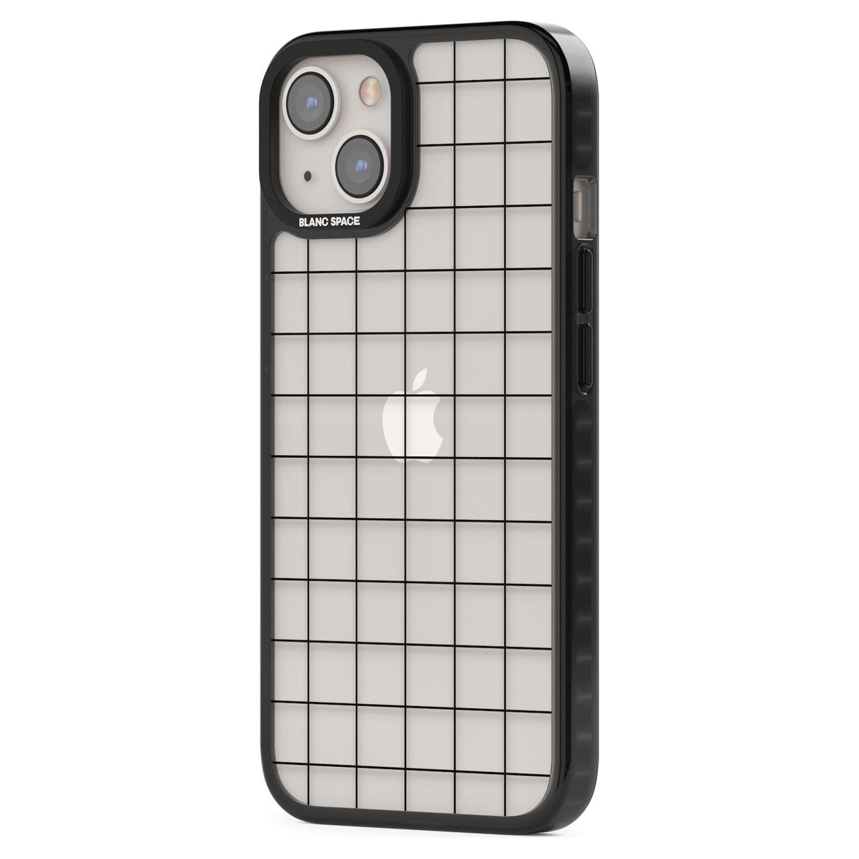 Simplistic Large Grid Pattern Black (Transparent)