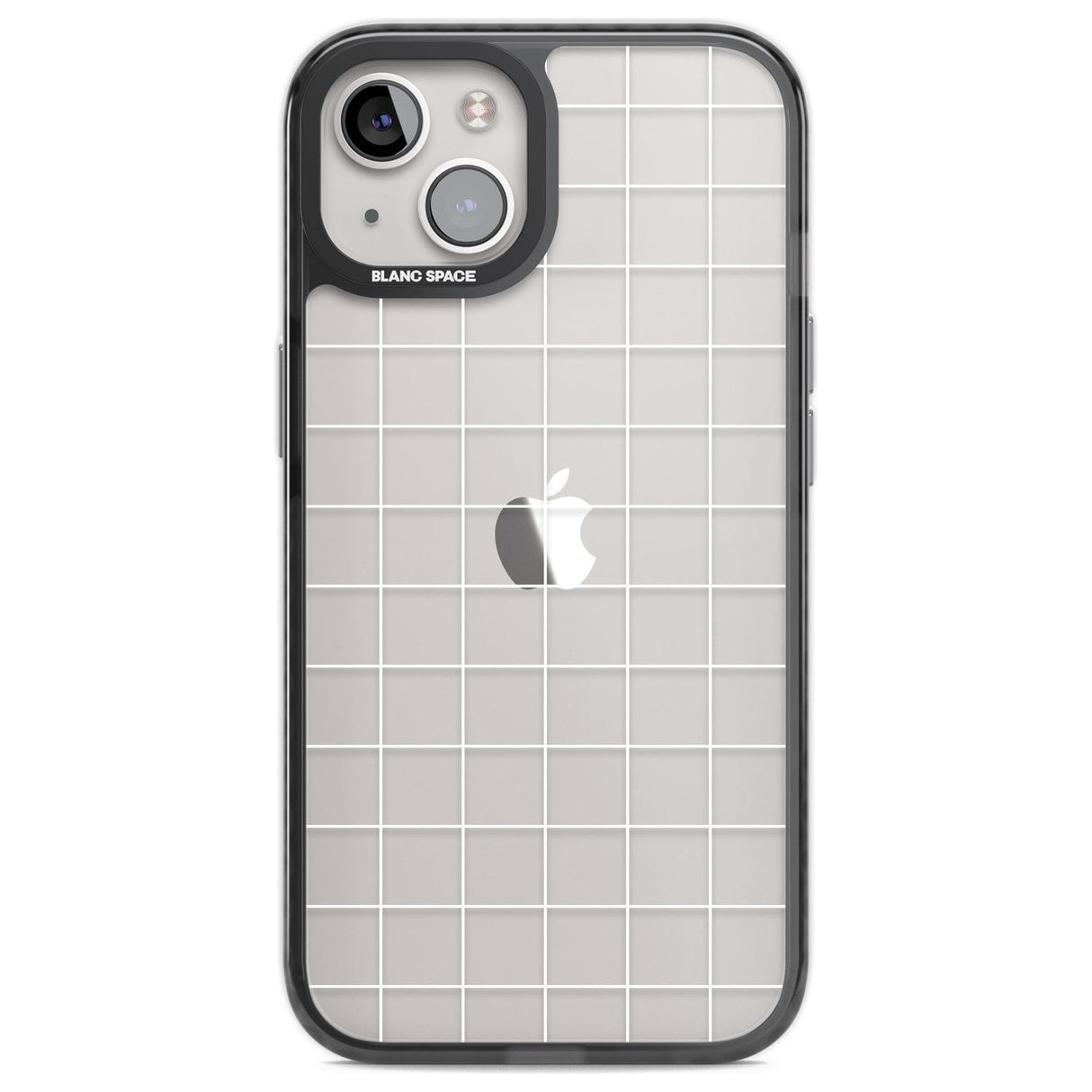 Simplistic Large Grid Pattern White (Transparent)