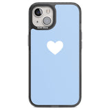 Single Heart Design: White & Baby Blue