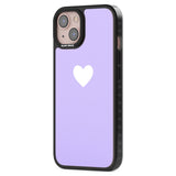 Single Heart White & Pale Purple