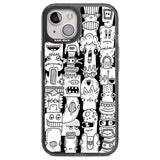 Monochrome Heads Phone Case iPhone 13 / Black Impact Case,iPhone 12 Pro / Black Impact Case,iPhone 12 / Black Impact Case,iPhone 14 / Black Impact Case,iPhone 15 Plus / Black Impact Case,iPhone 15 / Black Impact Case Blanc Space