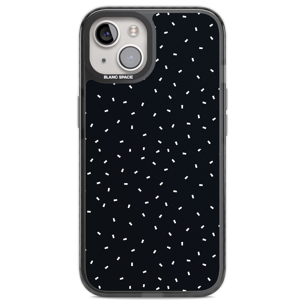 Confetti (Black) Phone Case iPhone 12 / Black Impact Case,iPhone 12 Pro / Black Impact Case,iPhone 13 / Black Impact Case,iPhone 14 / Black Impact Case,iPhone 15 / Black Impact Case,iPhone 15 Plus / Black Impact Case Blanc Space