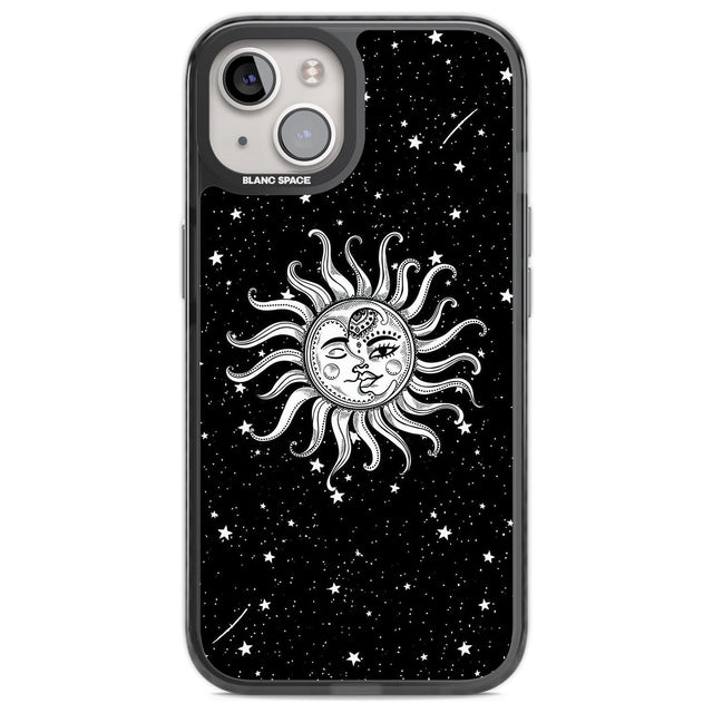 Mystic Sun Moon Phone Case iPhone 13 / Black Impact Case,iPhone 14 / Black Impact Case,iPhone 15 / Black Impact Case,iPhone 15 Plus / Black Impact Case Blanc Space