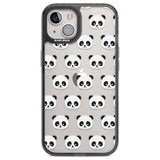 Panda Face Pattern Phone Case iPhone 12 / Black Impact Case,iPhone 13 / Black Impact Case,iPhone 12 Pro / Black Impact Case,iPhone 14 / Black Impact Case,iPhone 15 Plus / Black Impact Case,iPhone 15 / Black Impact Case Blanc Space