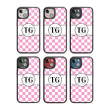 Personalised Monogrammed Pink Check Phone Case iPhone 15 Pro Max / Black Impact Case,iPhone 15 Plus / Black Impact Case,iPhone 15 Pro / Black Impact Case,iPhone 15 / Black Impact Case,iPhone 15 Pro Max / Impact Case,iPhone 15 Plus / Impact Case,iPhone 15 Pro / Impact Case,iPhone 15 / Impact Case,iPhone 15 Pro Max / Magsafe Black Impact Case,iPhone 15 Plus / Magsafe Black Impact Case,iPhone 15 Pro / Magsafe Black Impact Case,iPhone 15 / Magsafe Black Impact Case,iPhone 14 Pro Max / Black Impact Case,iPhone 1