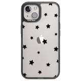 Black Stars Pattern Phone Case iPhone 12 / Black Impact Case,iPhone 13 / Black Impact Case,iPhone 12 Pro / Black Impact Case,iPhone 14 / Black Impact Case,iPhone 15 Plus / Black Impact Case,iPhone 15 / Black Impact Case Blanc Space